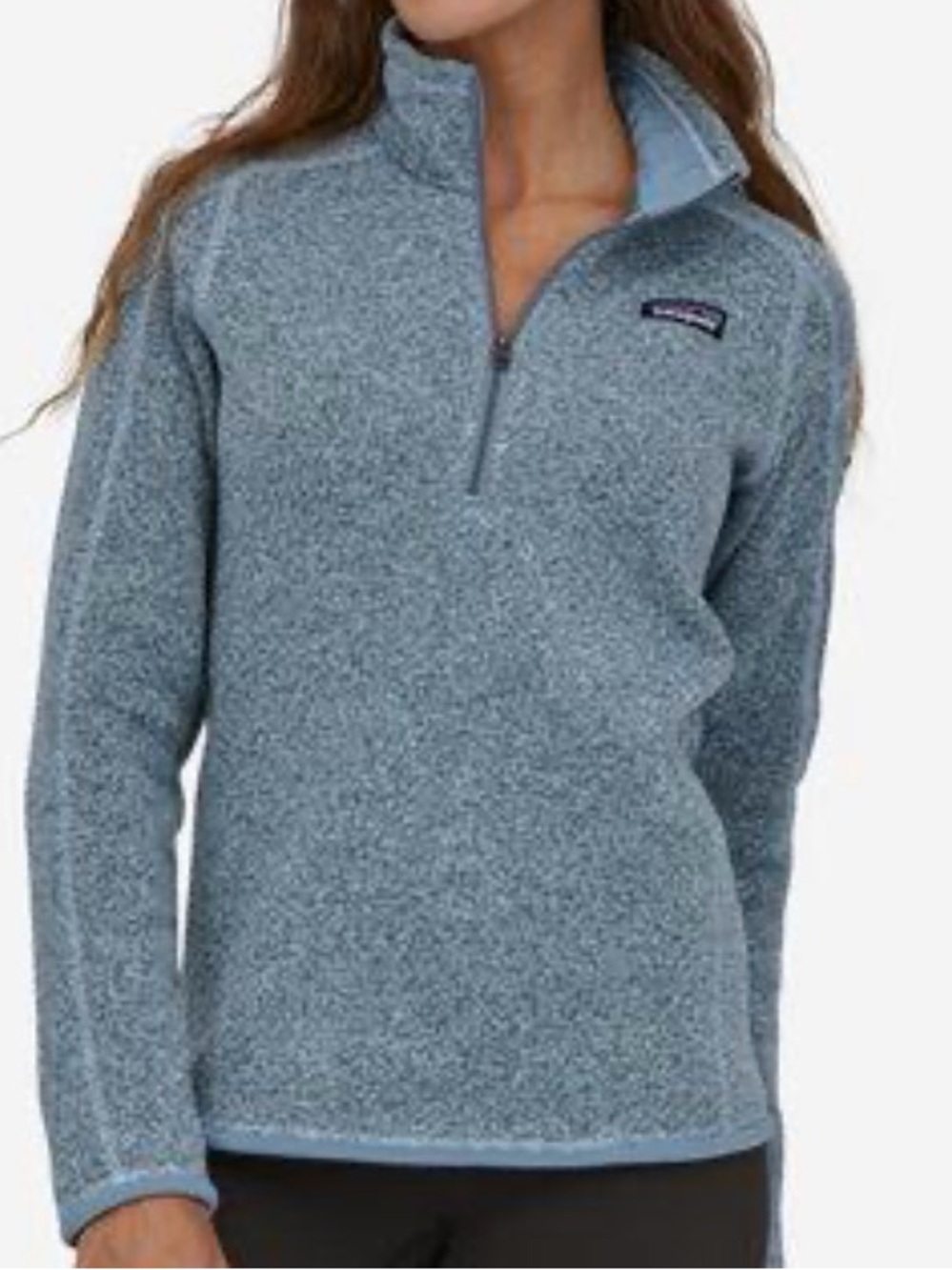 Patagonia Blue-Gray Fleece Quarter-Zip Pullover